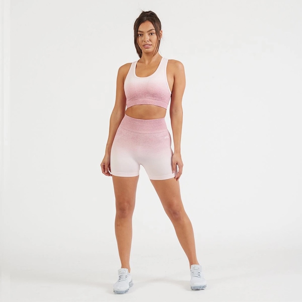 Pink Pulse Ombré Seamless Shorts